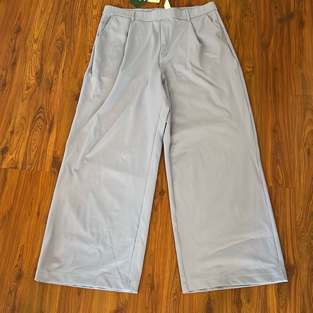 NWT Halara periwinkle flex day stretch blue wide leg leisure pants super soft si